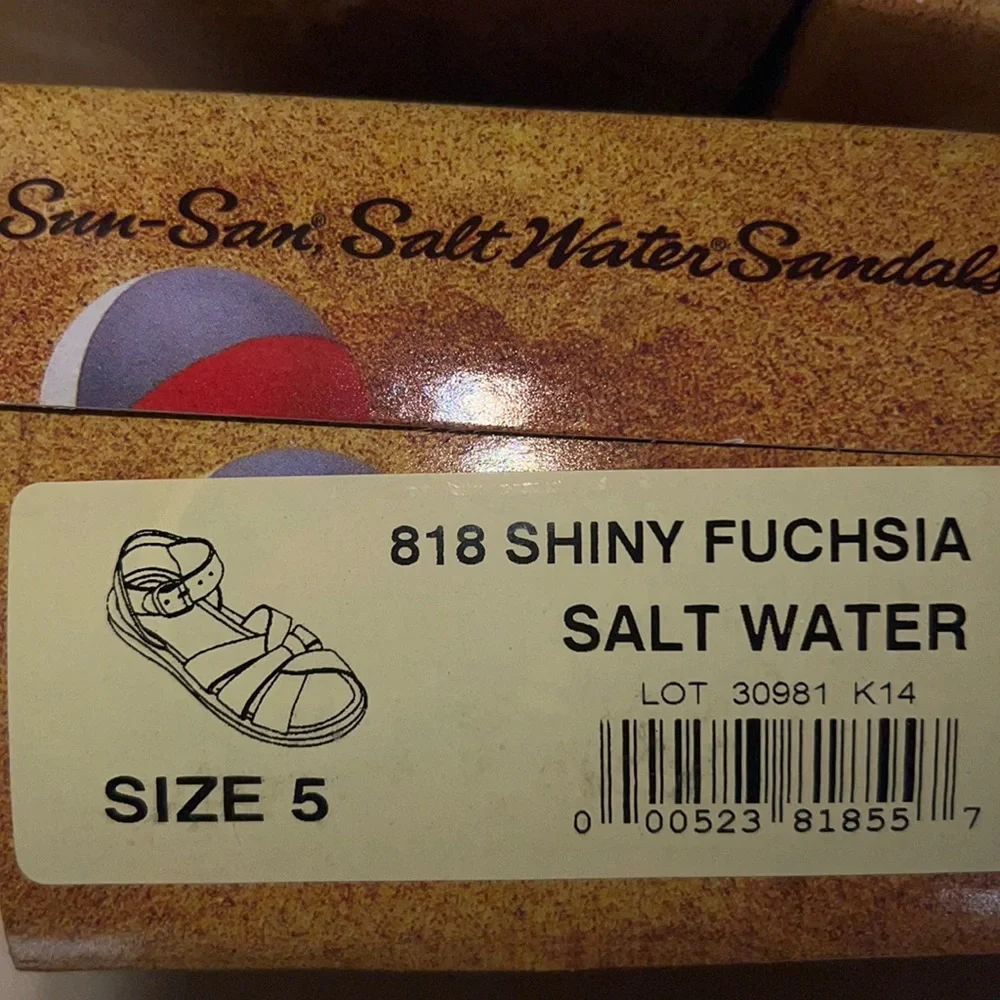 AUTH NIB Salt Water the Original Sandal Toddler Little Kids SHINY FUCHSIA